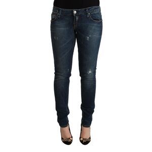 Acht Blue Washed Low Waist Slim Fit Denim Women's Jeans